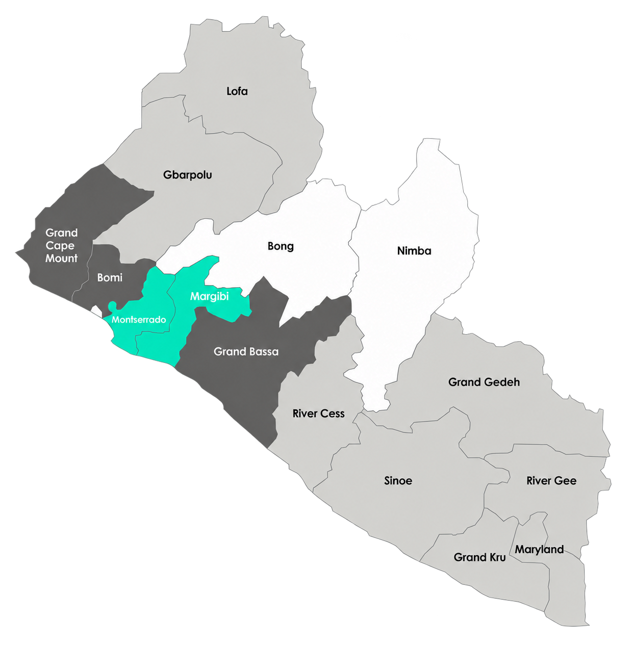 CIS field presence across Liberia
