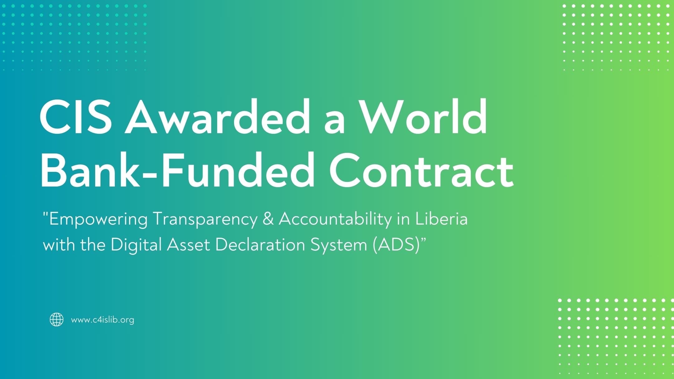CIS World Bank-funded Asset Declaration and Verification System contract announcement