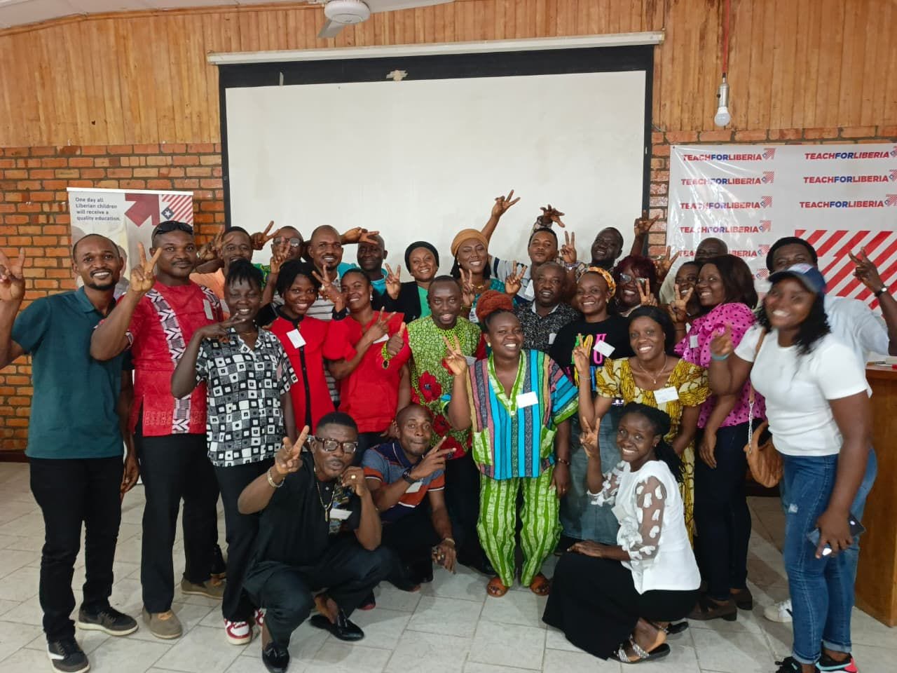 CIS and Teach For Liberia partners gathered at a partnership event